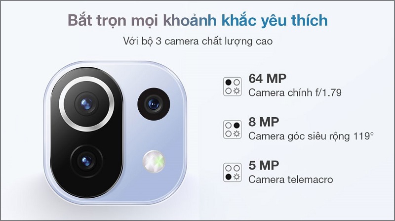 Xiaomi 11 Lite 5G NE có cụm camera chất lượng cao